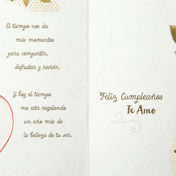 Time Only Makes You More Beautiful to Me Spanish-Language Birthday Card, , large image number 4