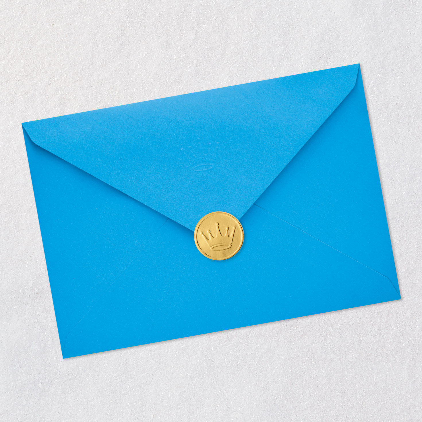 Green Gold Wreath Shalom Hanukkah Card Envelope Back with Seal image number 8