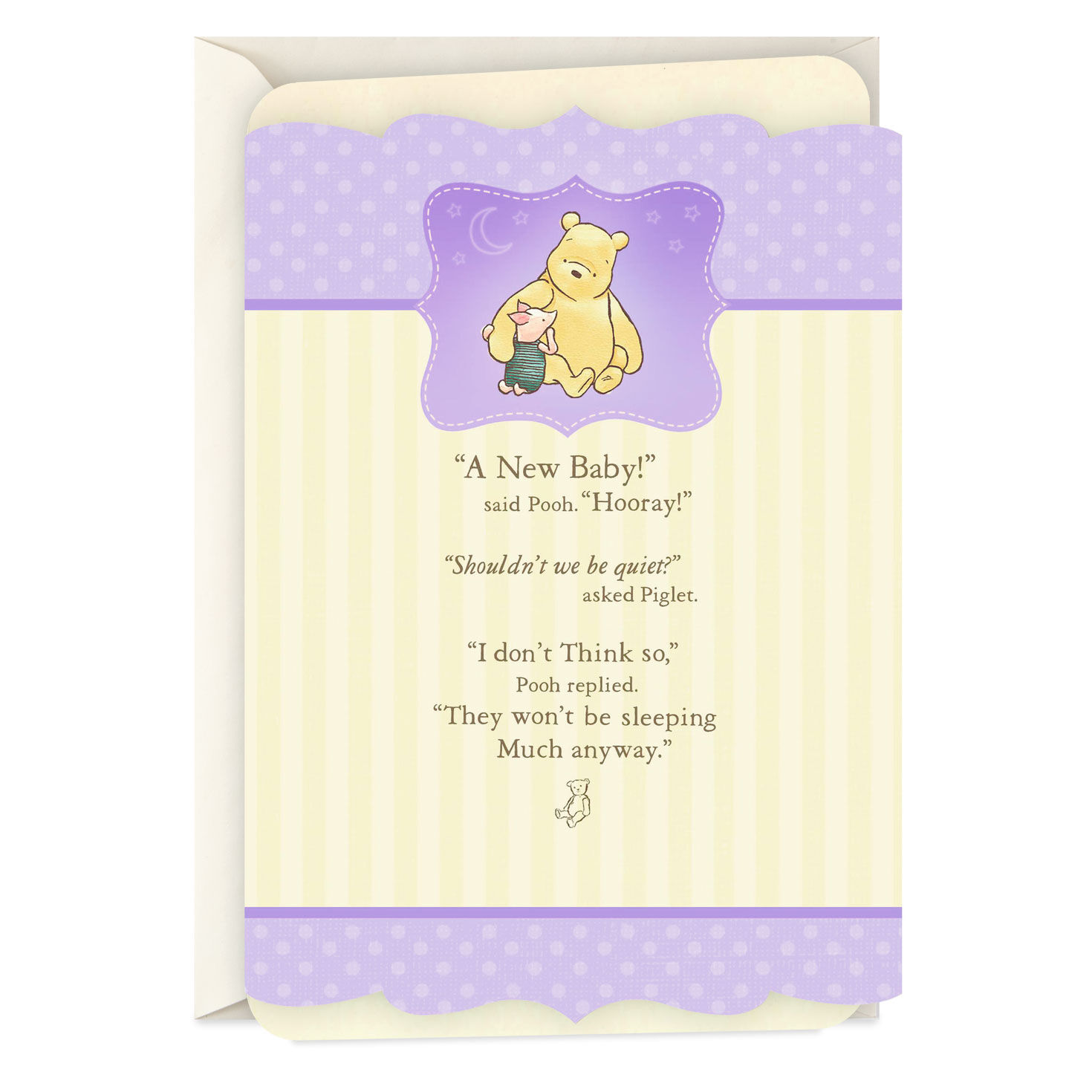 Disney Winnie the Pooh and Piglet Baby Shower Card
