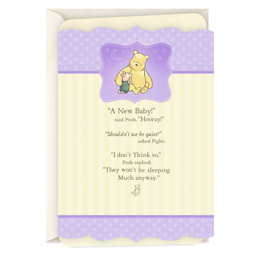 Disney Winnie the Pooh and Piglet Baby Shower Card, 