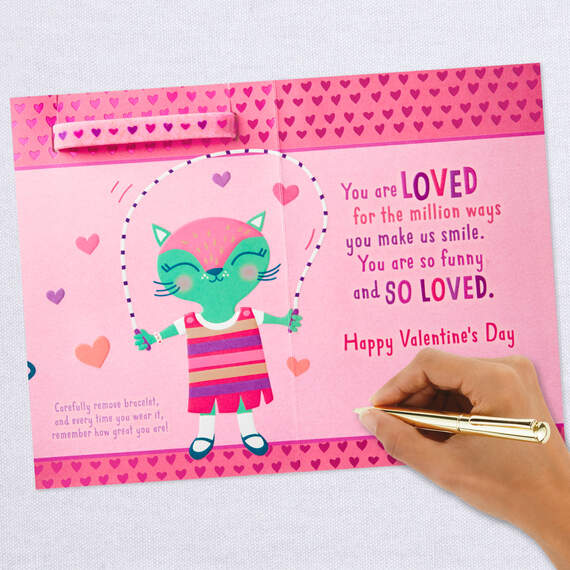 Glitter Bracelet Valentine's Day Card for Daughter, , large image number 6