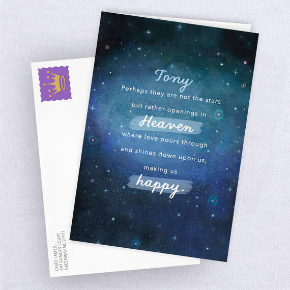 Personalized Stars In Heaven Sympathy Card, , large image number 4