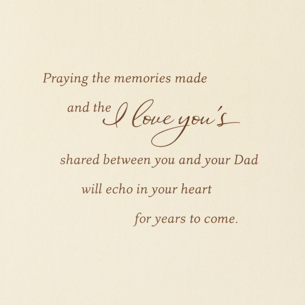 The Memories Made Religious Sympathy Card for Loss of Dad - Greeting