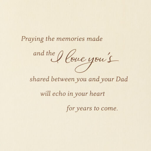The Memories Made Religious Sympathy Card for Loss of Dad, 