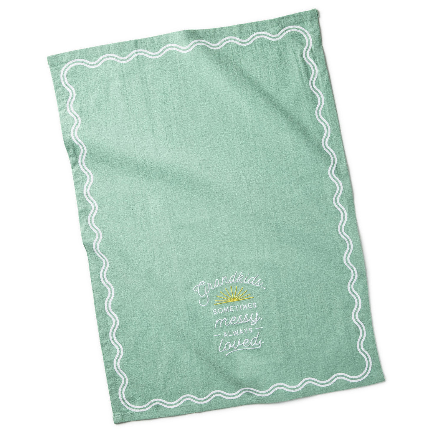Grandkids Quote Kitchen Towel for Grandma front flat image number 2