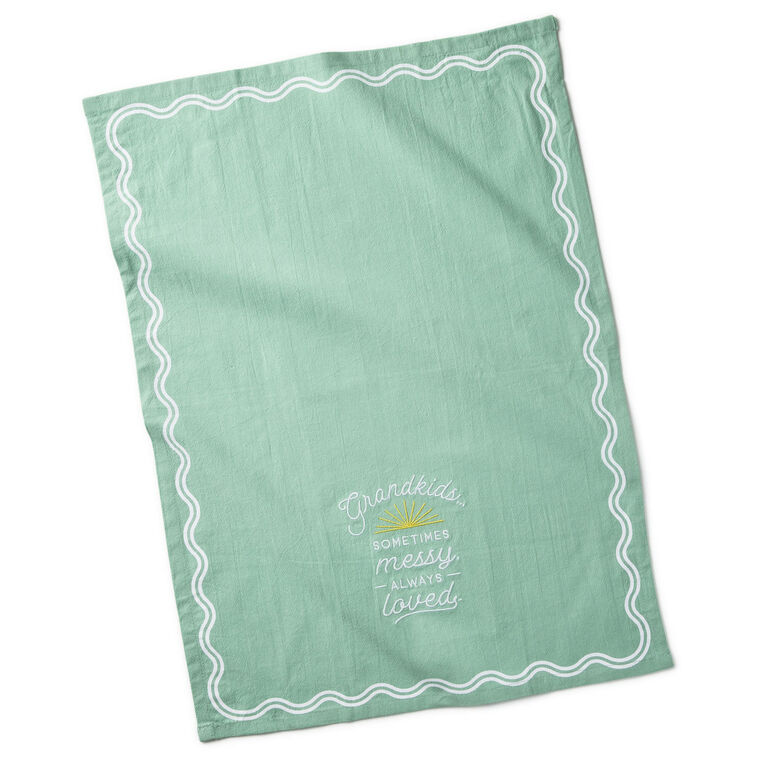 Grandkids Quote Kitchen Towel for Grandma front flat image number 2