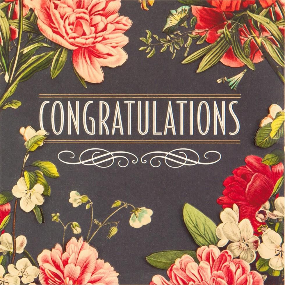 May Happiness Go With You Wedding Card