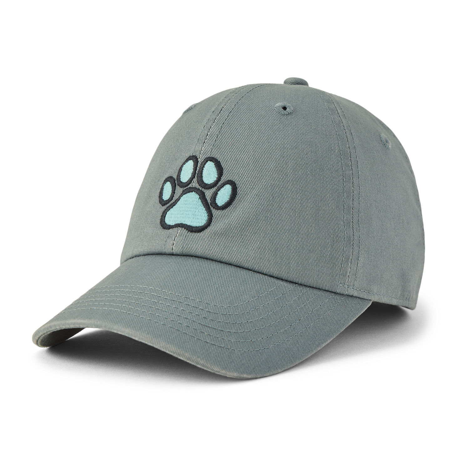 Life Is Good Paw Print Gray Baseball Cap