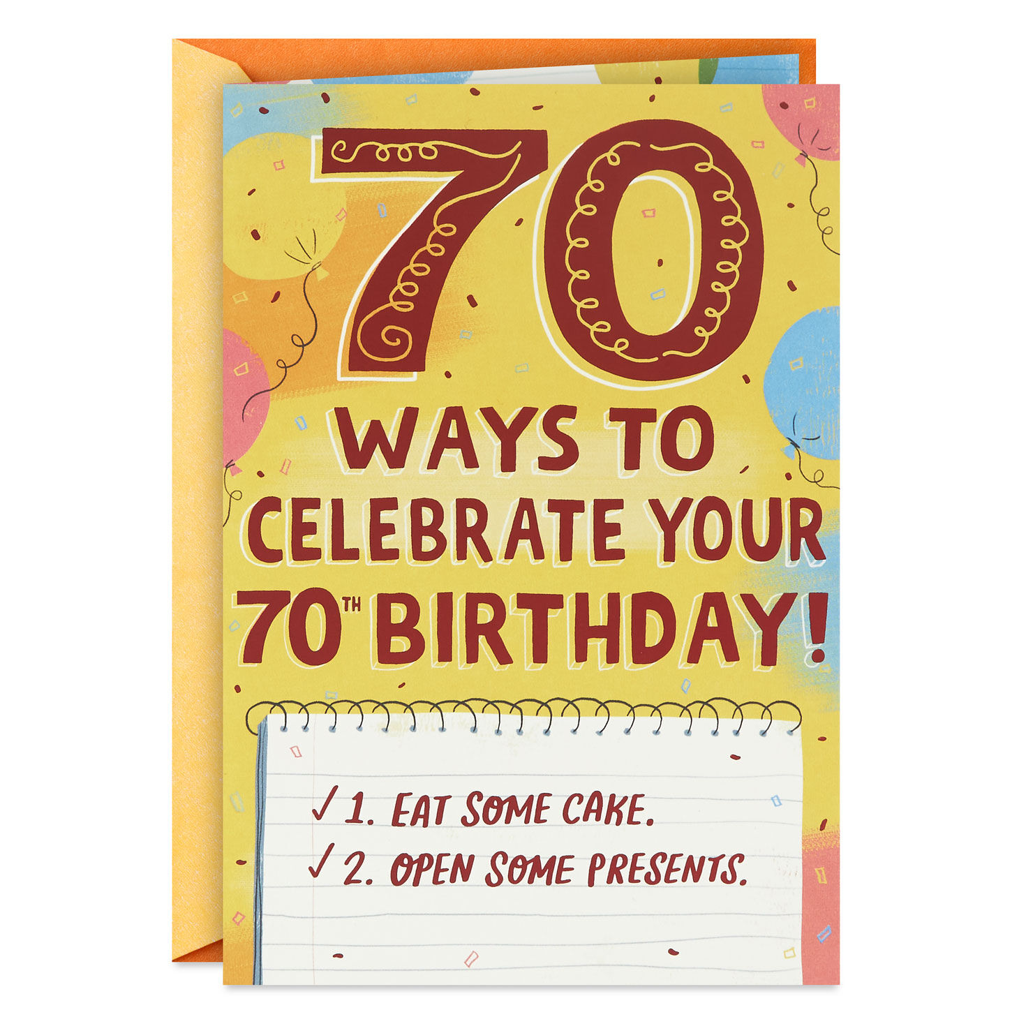 Ways to Celebrate Funny Pop-Up 70th Birthday Card