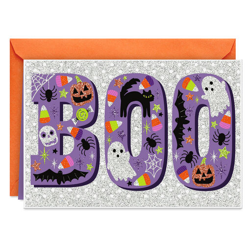 Boo Halloween Icons Halloween Card, 