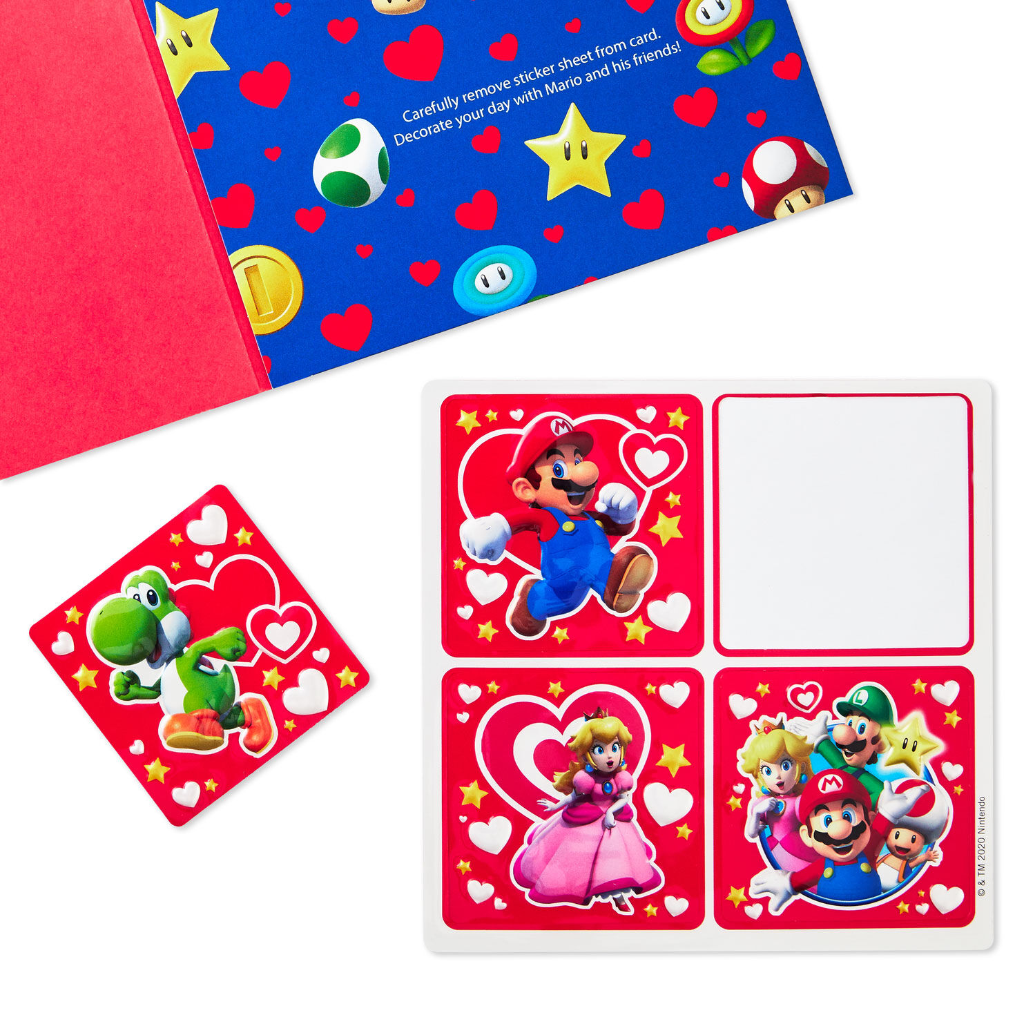 Nintendo Super Mario Stickers Kids Valentine's Day Card attachment detail image number 6