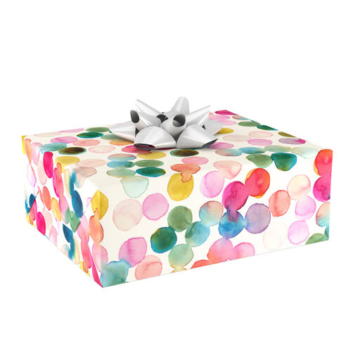 Watercolor Dots Wrapping Paper Roll, 20 sq. ft., 