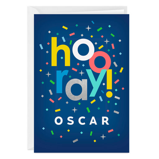 Personalized Hooray Celebration Card, 