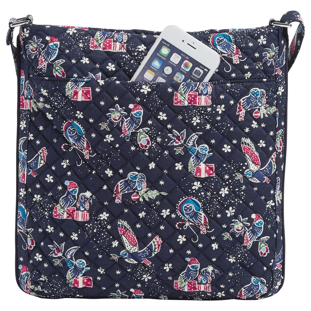 Vera Bradley Iconic Triple Zip Hipster Bag In Holiday Owls Vera Bradley Iconic Triple Zip Hipster Bag In Holiday Owls