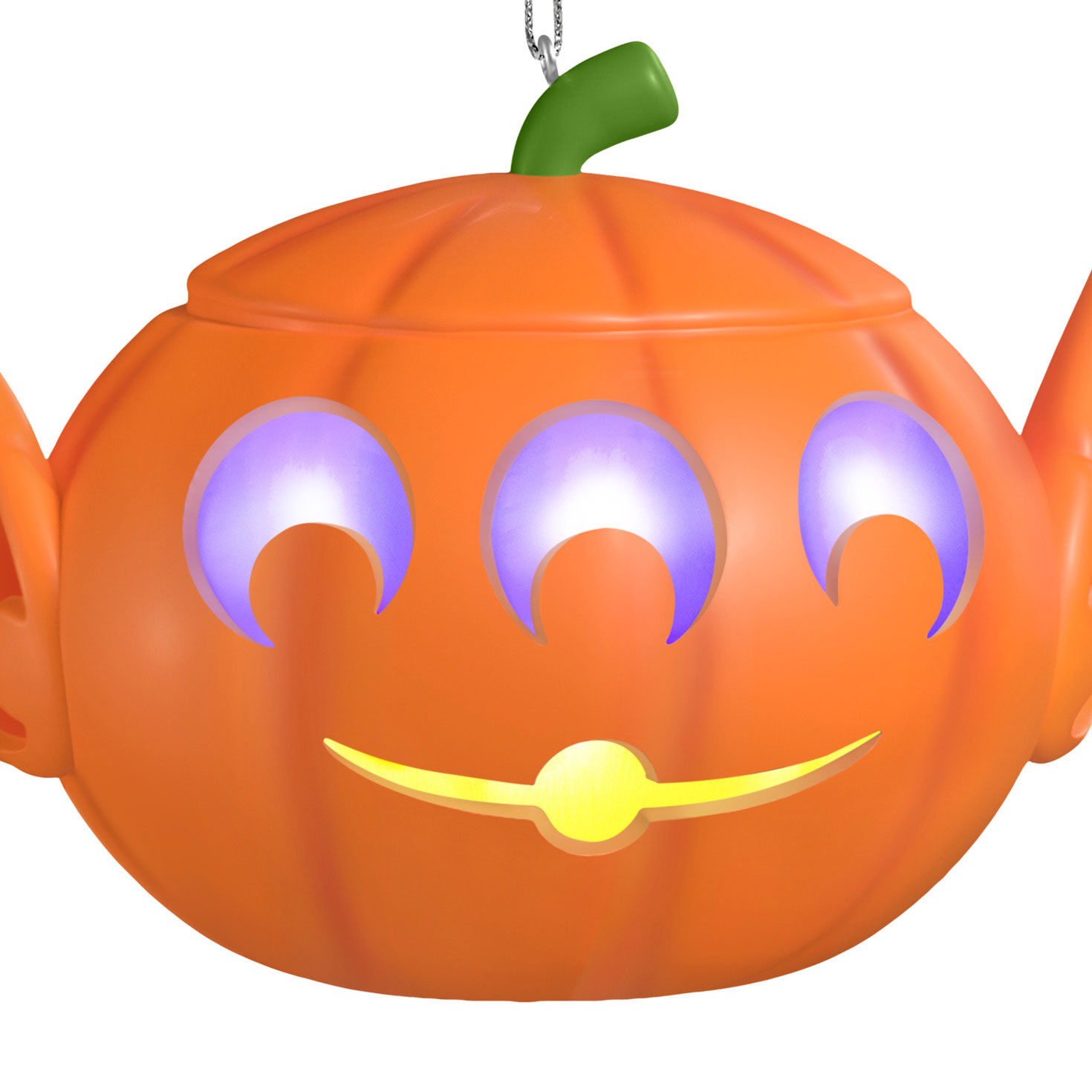 Light-Up Toy Story Alien Pumpkin Keepsake Ornament upclose view image number 3