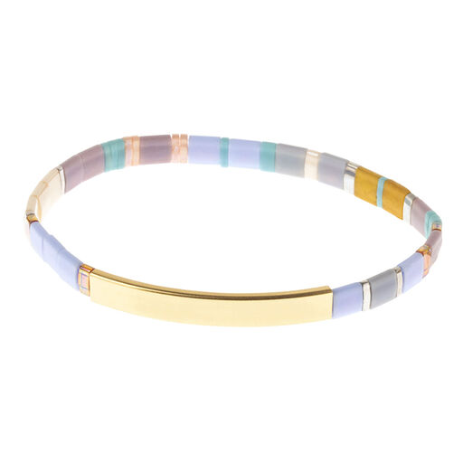 Lavender Be Fierce Good Karma Miyuki Bracelet, 