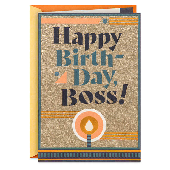 Lucky to Work With You Birthday Card for Boss
