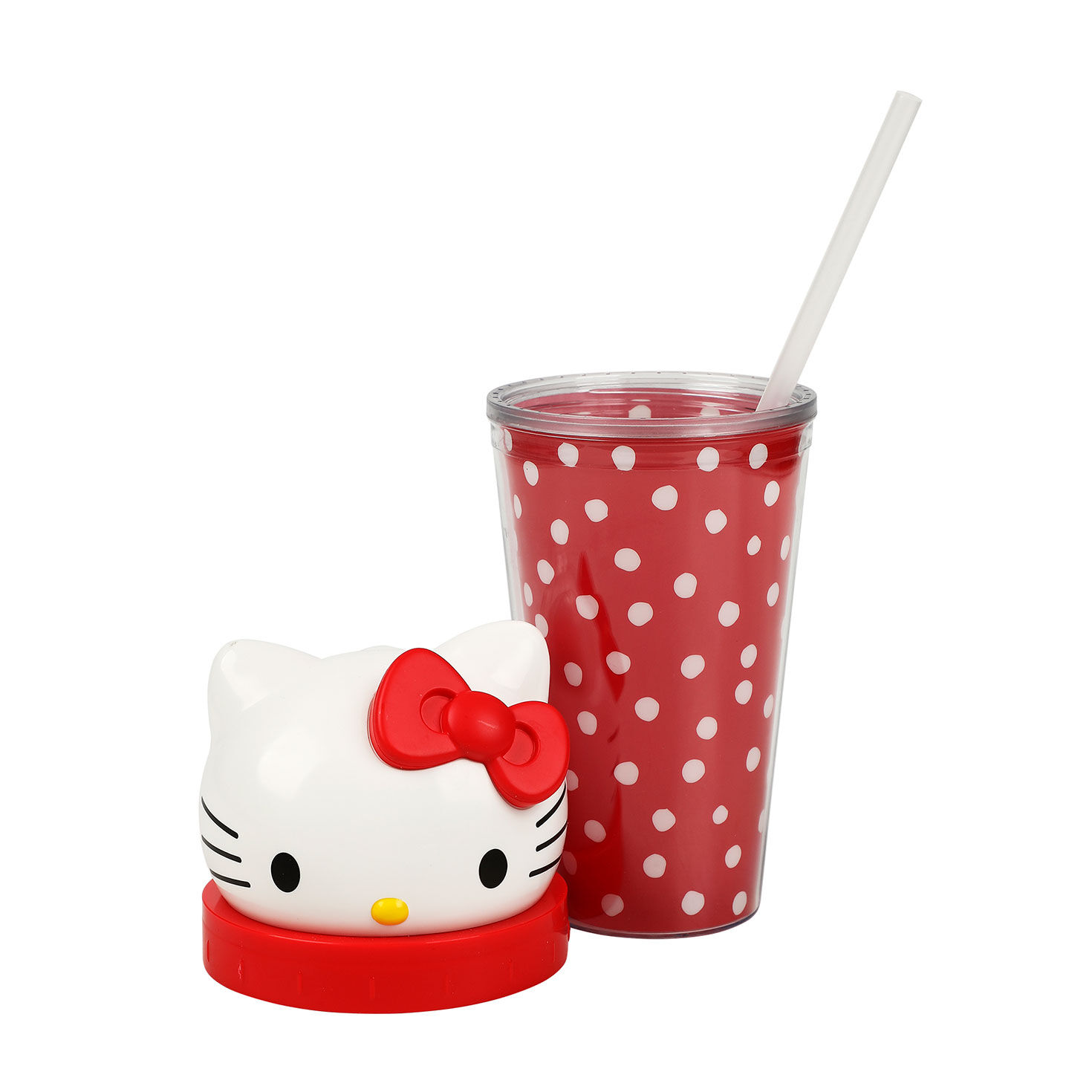 BioWorld Hello Kitty Shaped Tumbler With Straw  image number 2