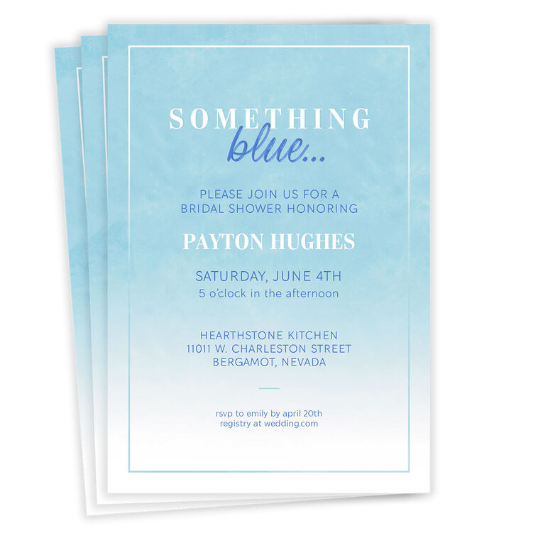 Something Blue Bridal Shower Invitation
