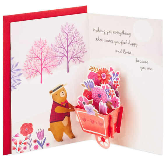 Thinking of You Bear Pop Up Valentine's Day Card, , large image number 1