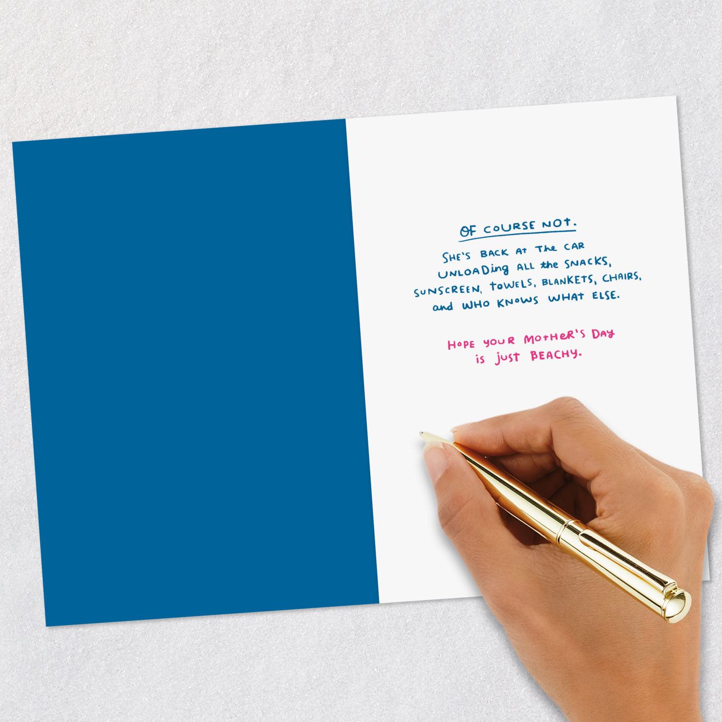 Crowded Beach Photo Mother's Day Card  image number 6