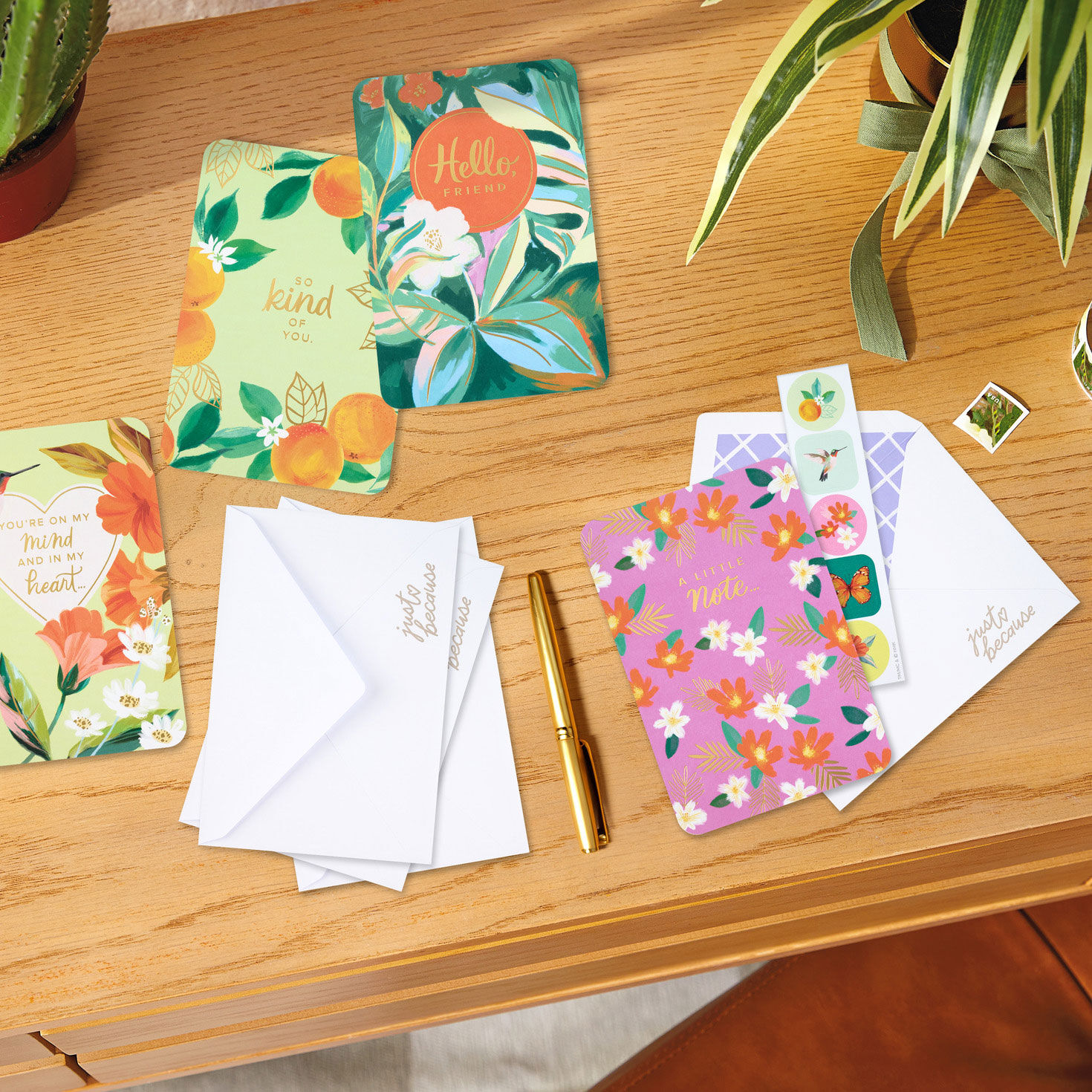 Flowers Just Because Cards Pack With Stickers in use image number 7