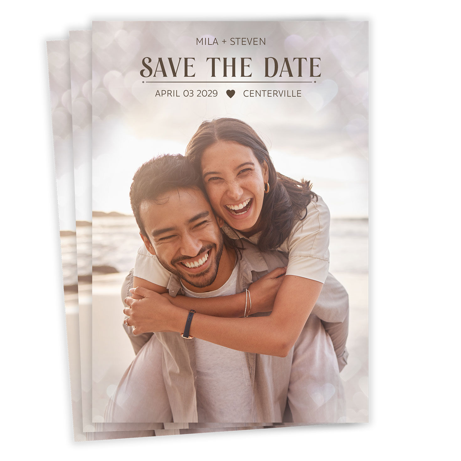 Simple Full Photo Flat Wedding Save the Date