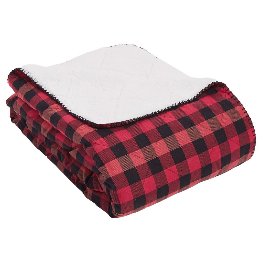Vera Bradley Sherpa Throw Blanket in Buffalo Check, 50x72