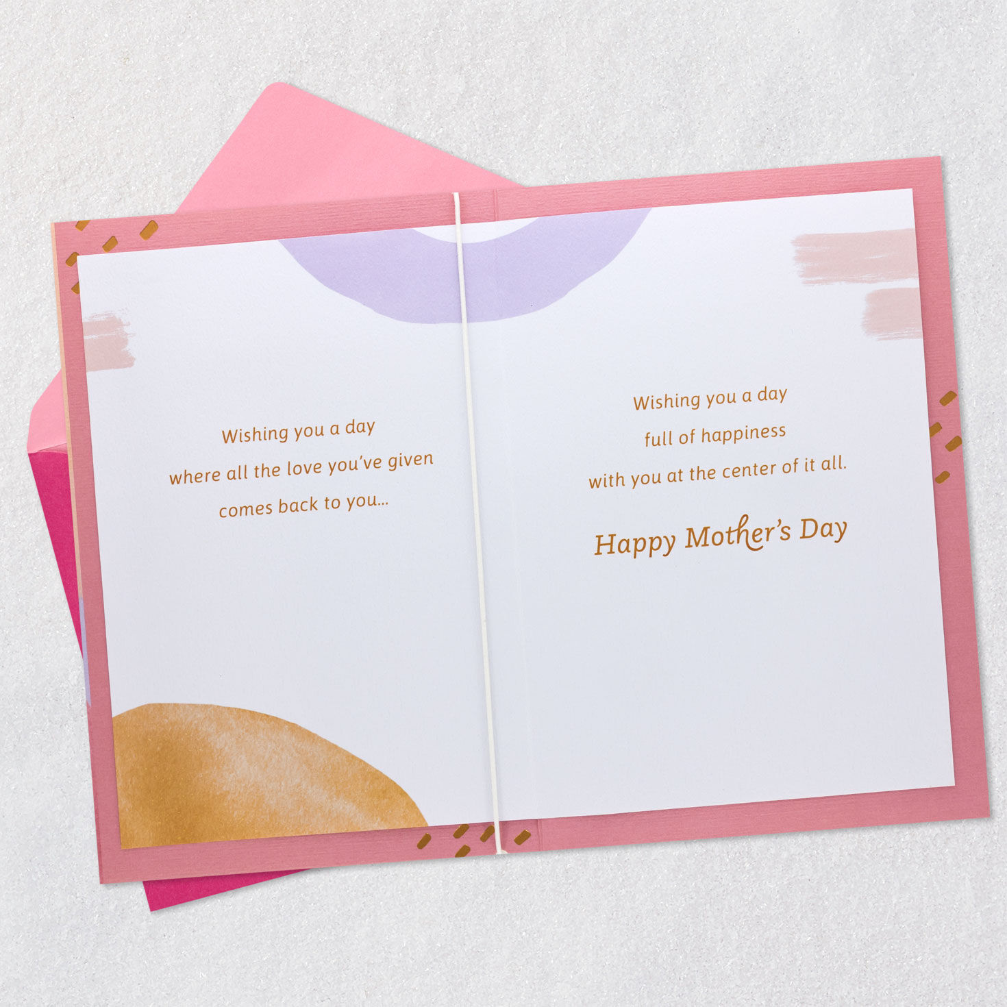 Modern Abstract Happy Mother's Day Card Open card with envelope image number 4