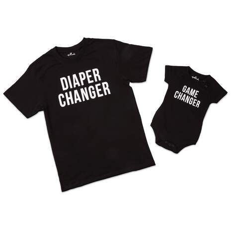 Game Changer Diaper Changer T-Shirt and Bodysuit Set, X-Large/0–6 Months, , large