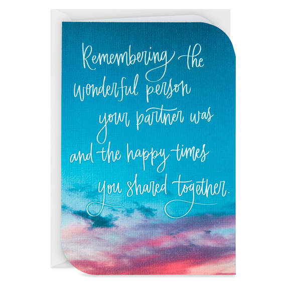 Thinking of You With Love Sympathy Card for Loss of Partner