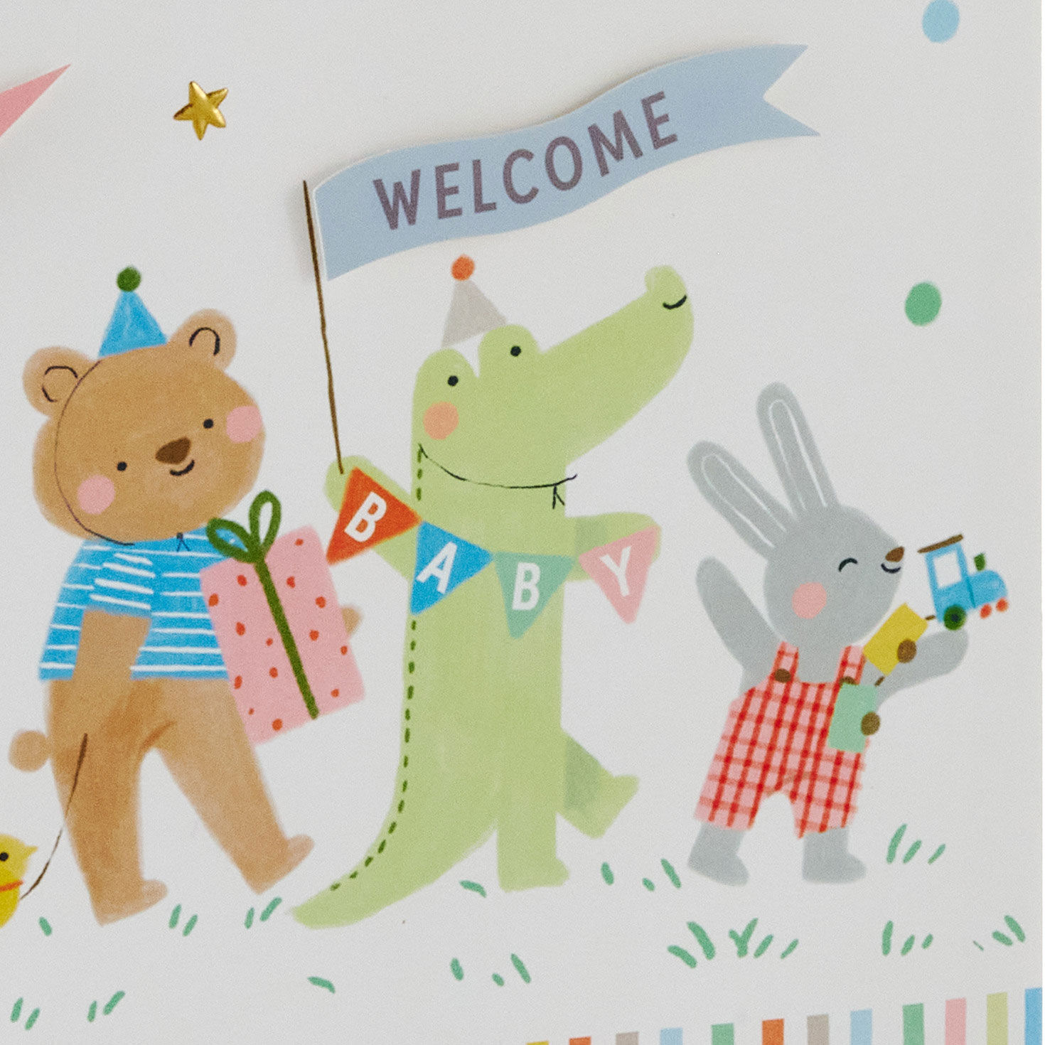 Animal Parade and Polka Dots Large Gift Bag Base/Side Detail image number 5