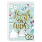Happily Ever After Symbols Personalized Wedding Card front image number 1