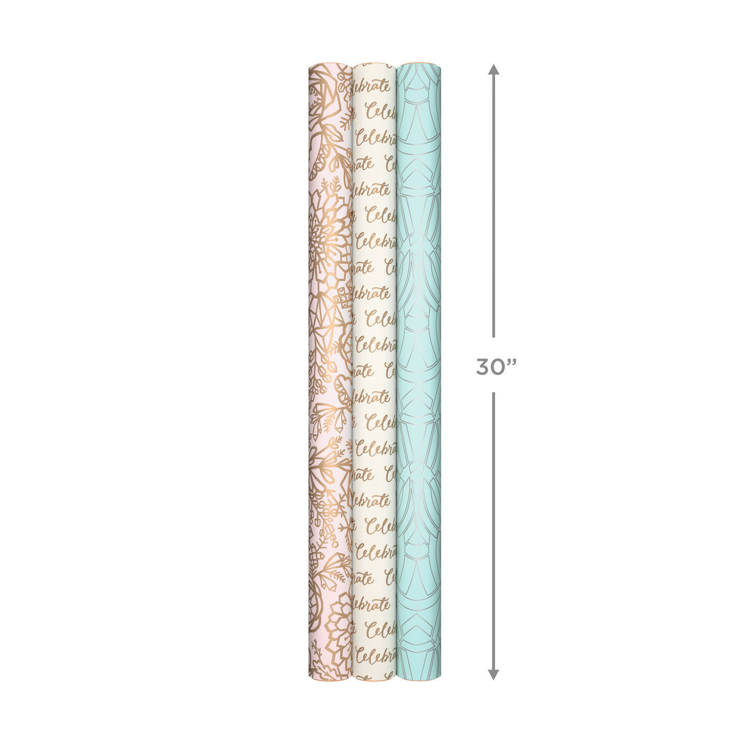 Pretty Pastels 3-Pack Reversible Wrapping Paper, 75 sq. ft. total for only USD 16.99 | Hallmark
