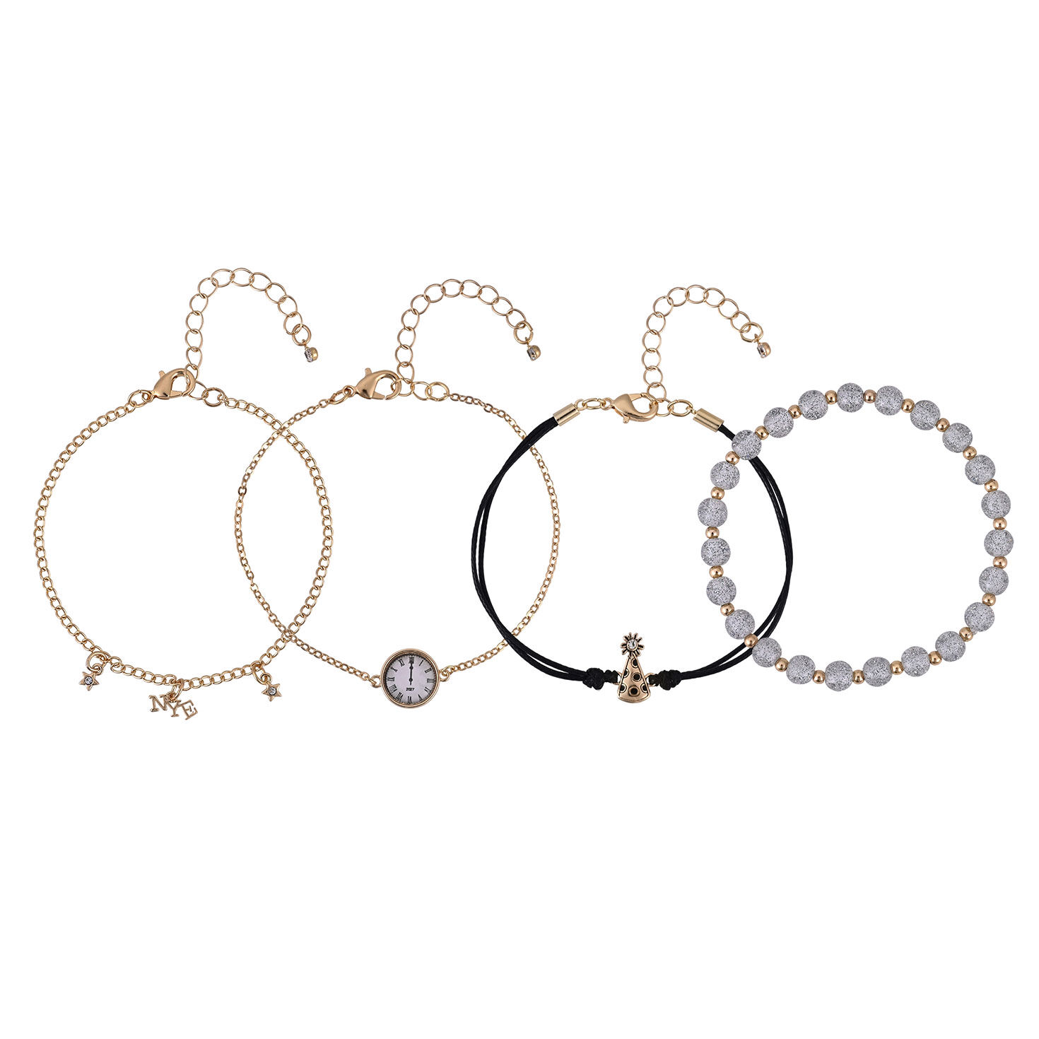 4 Piece New Year's Eve Bracelet Set