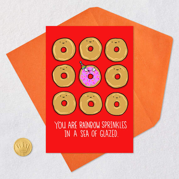 You're Rainbow Sprinkles Donuts Funny Birthday Card, , large image number 5