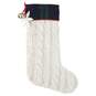 Stocking Cream Sweater Knit With Plaid Cuff, , large image number 1