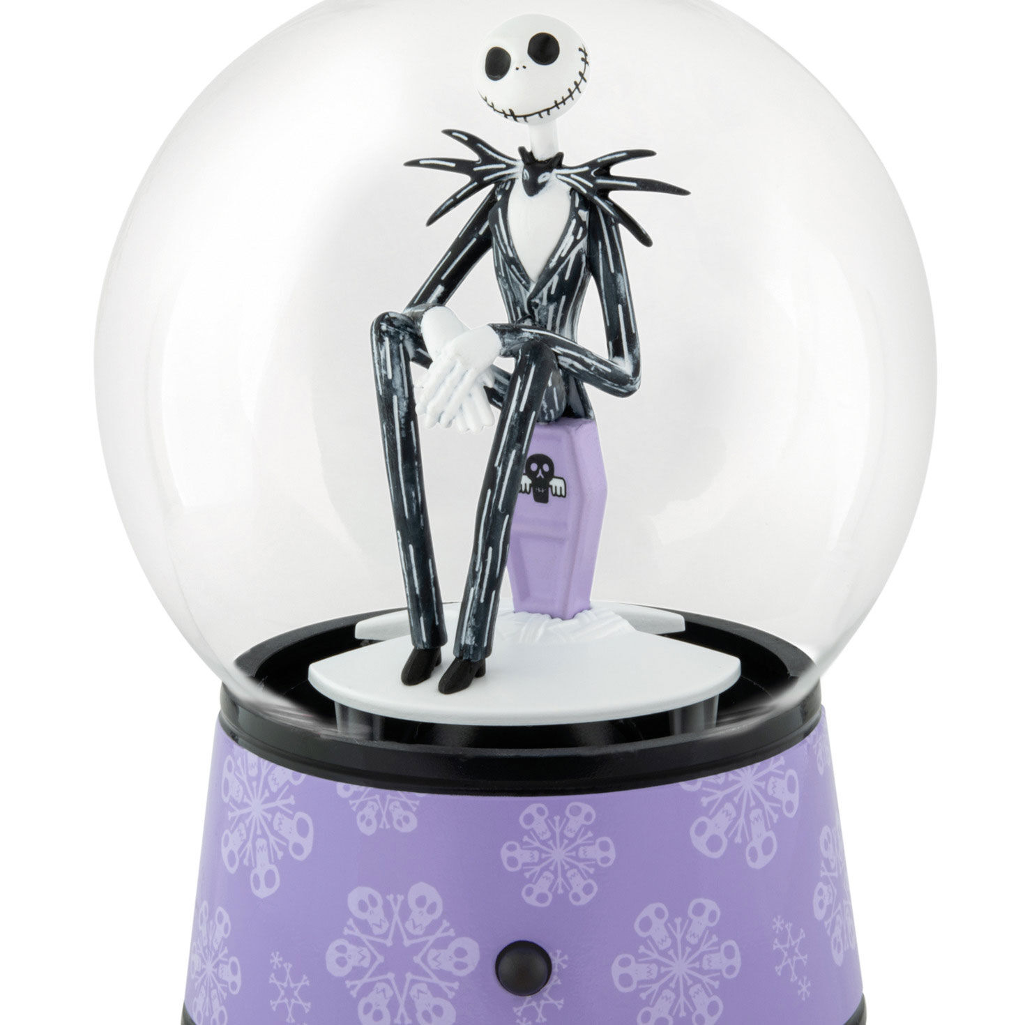 Jack Skellington Snow Globe Christmas Ornament upclose view image number 5