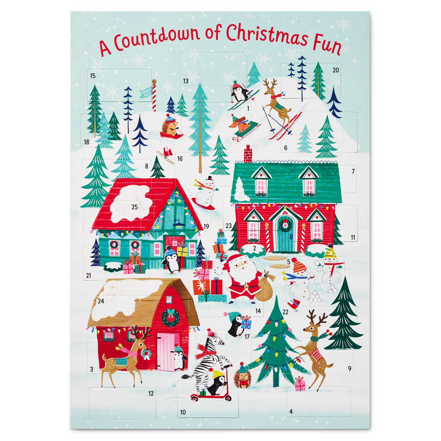 North Pole Ski Fun Advent Calendar