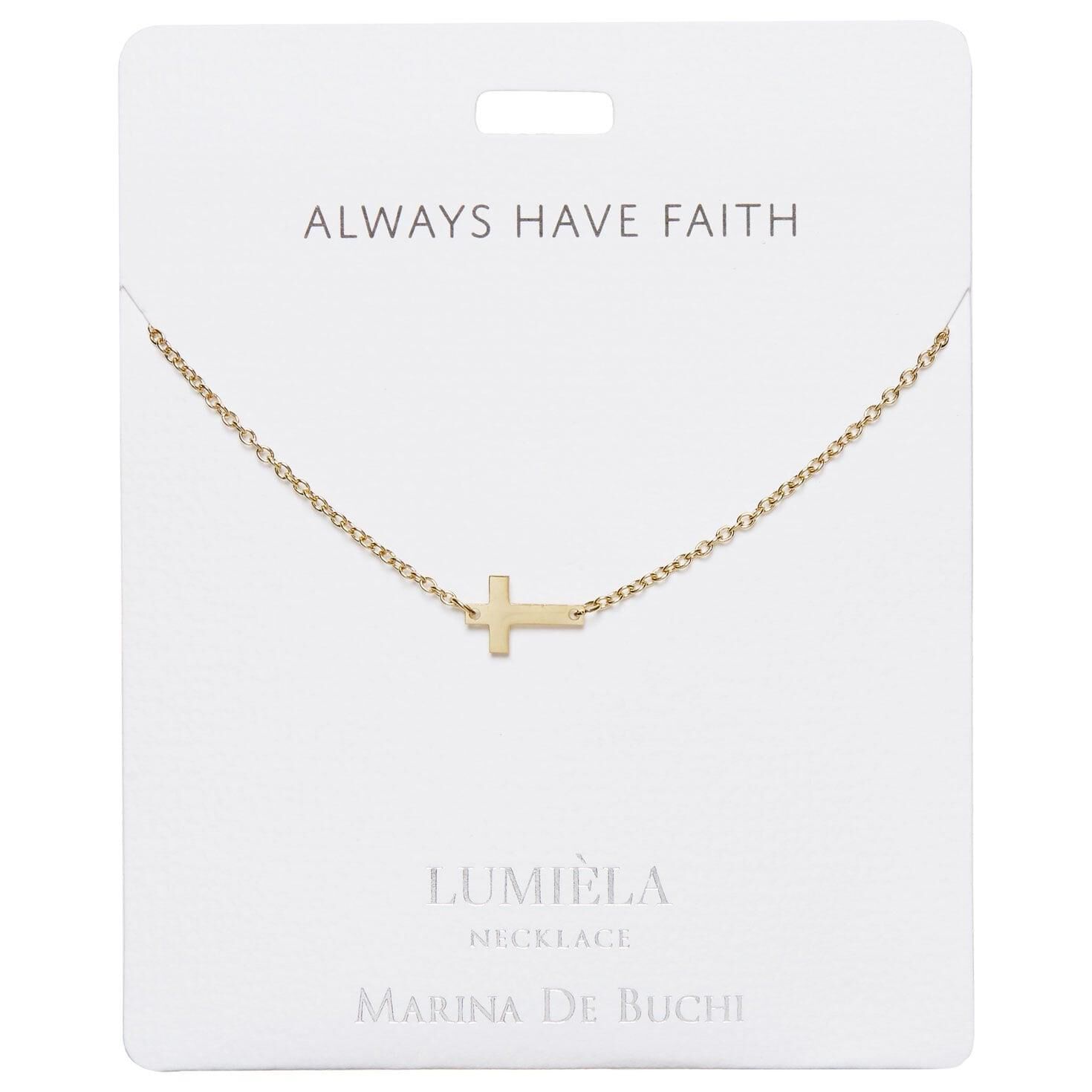 Always Have Faith Cross Charm Necklace 20