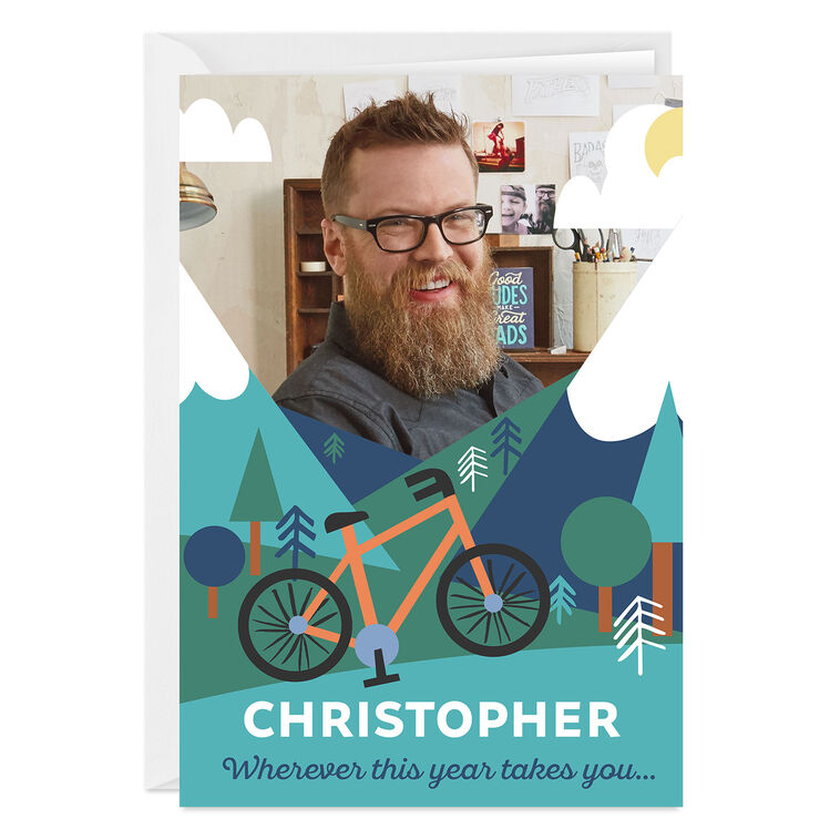 Wherever the Year Takes You Custom Birthday Card