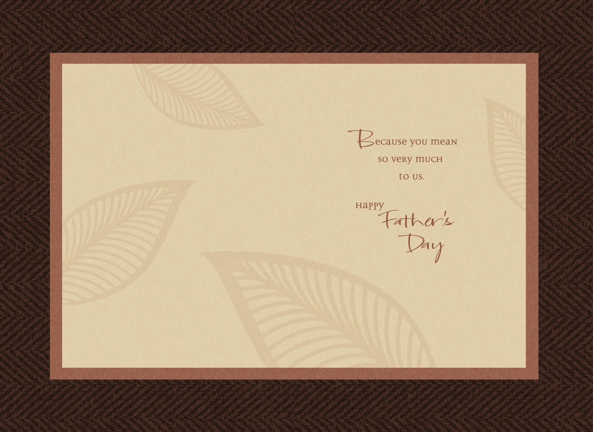 Gold Leaves Father's Day Card