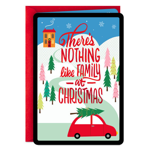Nothing Like Family Video Greeting Christmas Card, 
