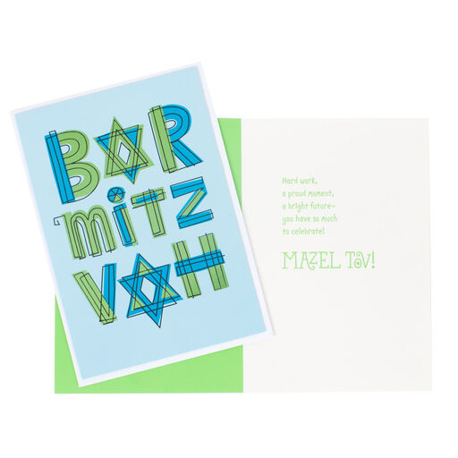 Bar Mitzvah, Bat Mitzvah and Mazel Tov Assorted Cards, Pack of 12, 