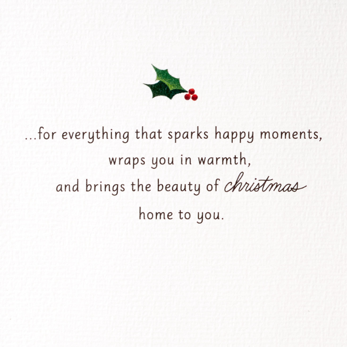 Red Bird and Holly Christmas Card Sentiment image number 2