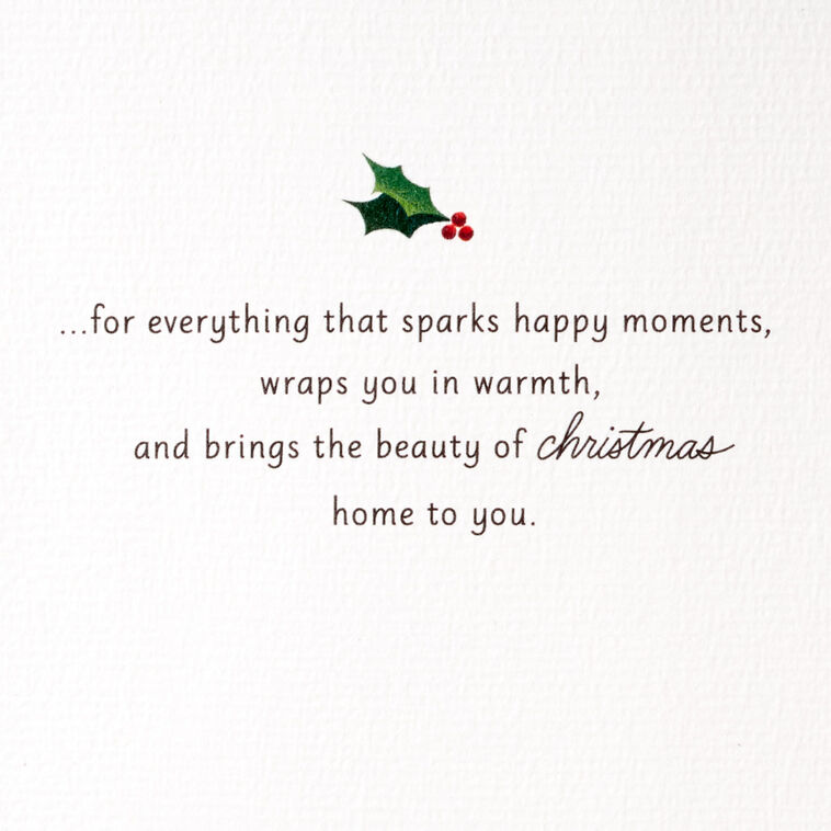 Red Bird and Holly Christmas Card Sentiment image number 2