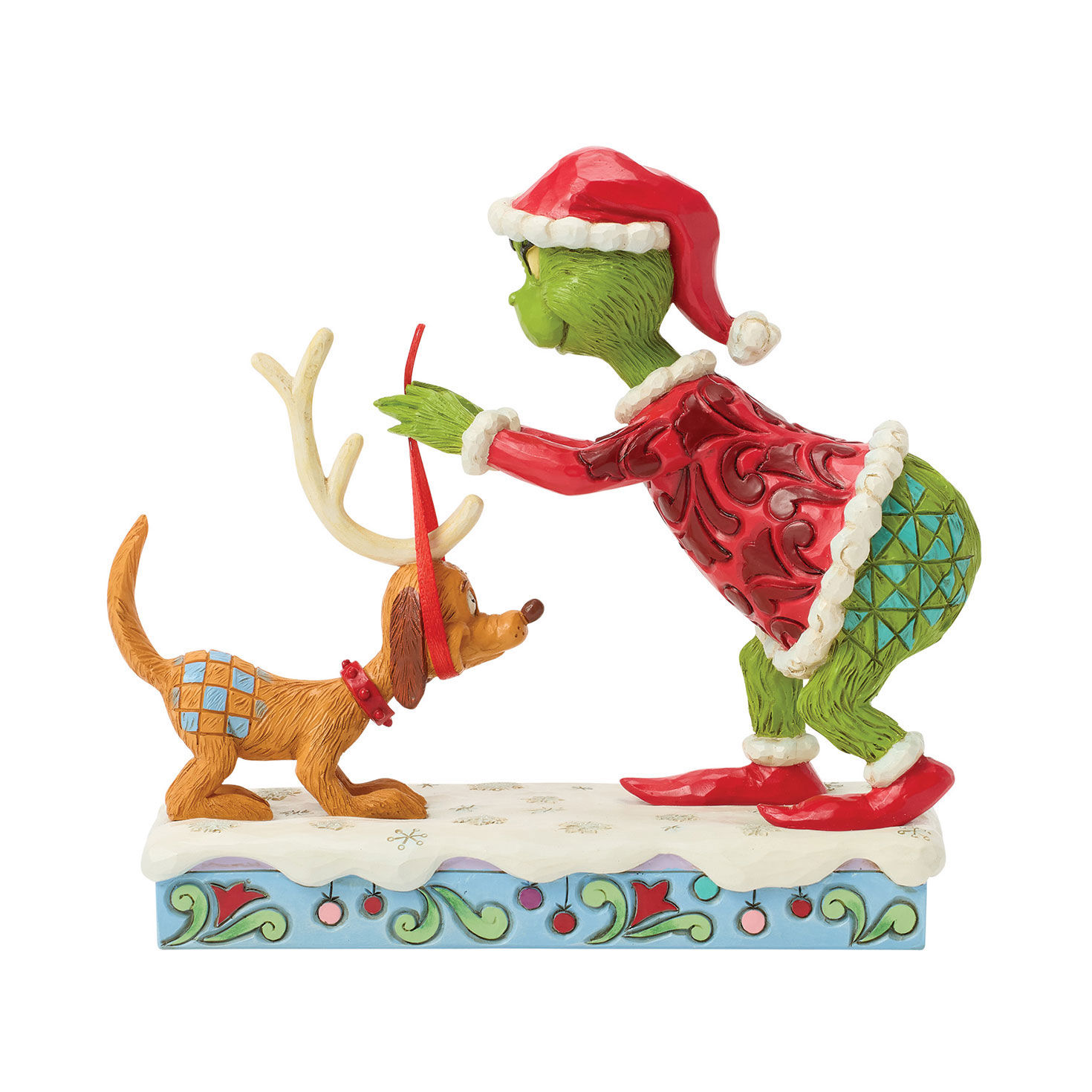 Jim Shore Grinch and Max Statue back image number 2