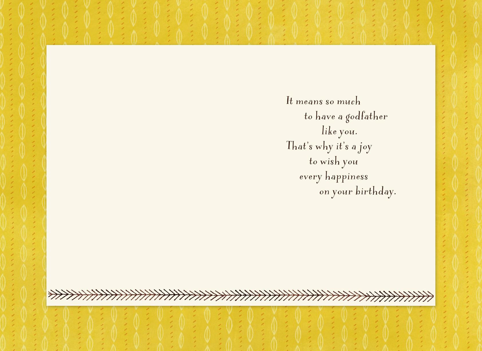 Colorful Feathers Birthday Card for Godfather