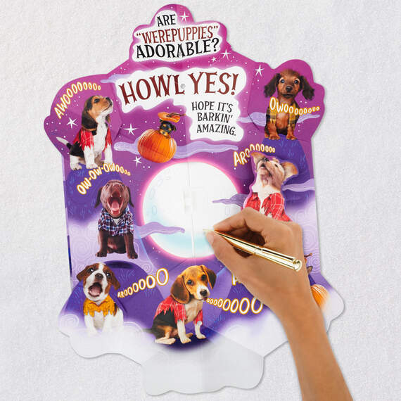 Werepuppies Funny Musical Pop-Up Halloween Card, , large image number 6
