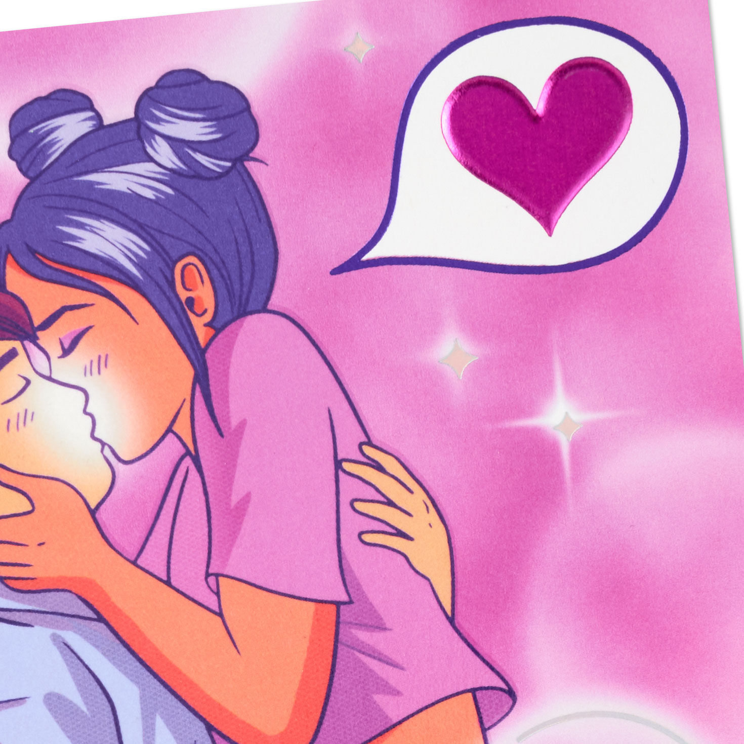 Just Right Anime Couple Kissing Romantic Love Card for only USD 5.99 | Hallmark